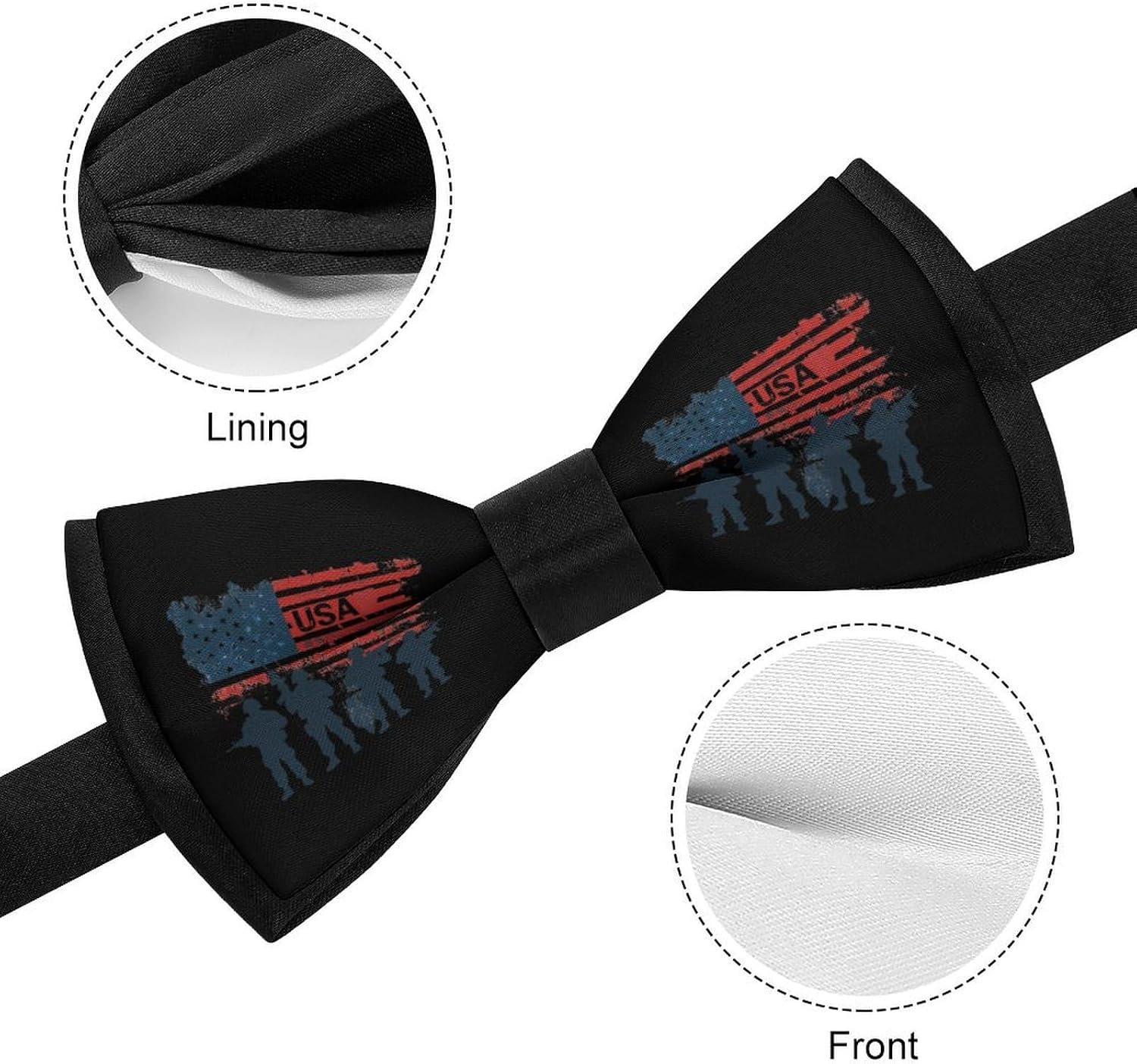 United States US Air Force Bow Ties for Men Fun Printed Pre Tied Adjustable Bowtie for Party Wedding