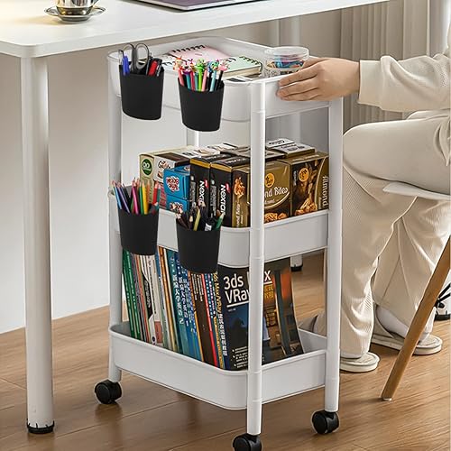 Miniatura 10 de 8 portavasos colgantes, accesorios organizadores de carrito rodante, soporte colgante para lápices de maquillaje, cubos de almacenamiento de cocina