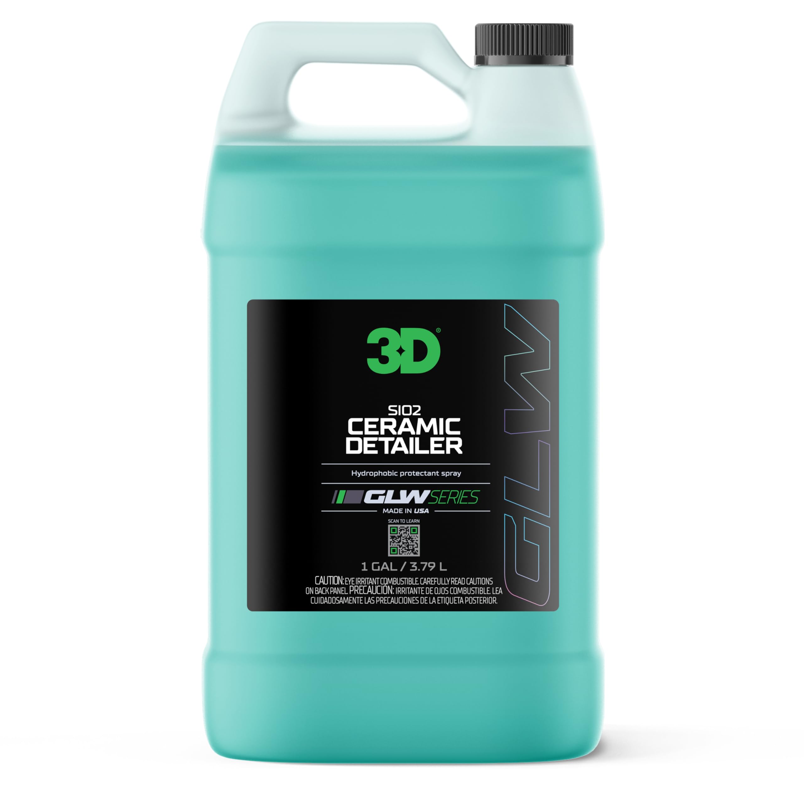 3D SiO2 Ceramic Detailer 1 Gallon – Quick Detailer with Advanced SiO2 Polymers – Hydrophobic Protection, UV Defense, High Gloss Finish, Ceramic