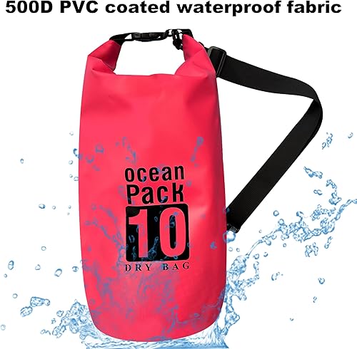 Miniatura 4 de Bolsas secas impermeables de 20 litros, ligera, flotante, con correas ajustables para viajes, pesca, rafting, natación, barco, senderismo,