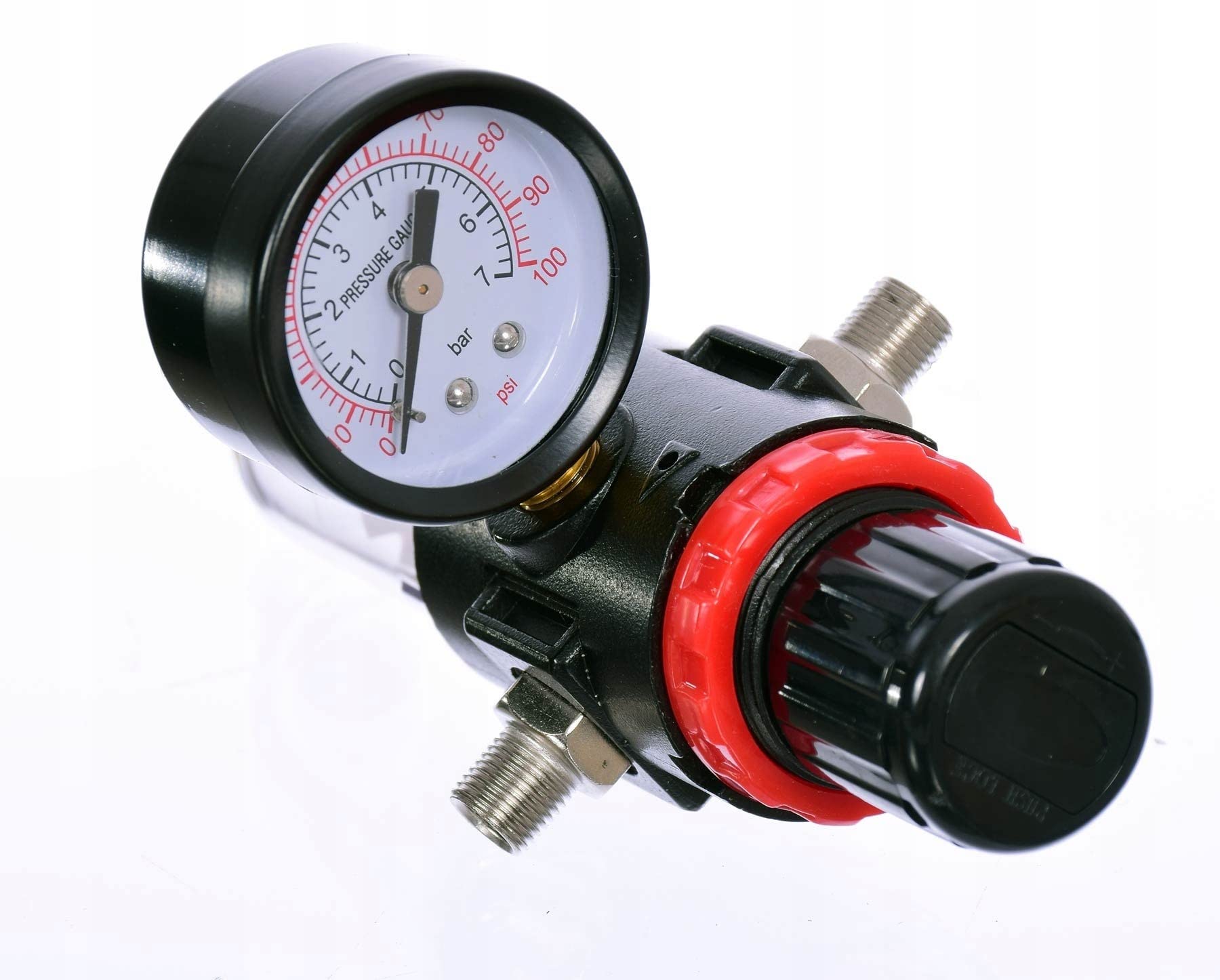 Kit Filtre Régulateur Pression Aérographe Avec Séparateur Eau 1/8" - Manomètre PSI/BAR, Pour Compresseur
