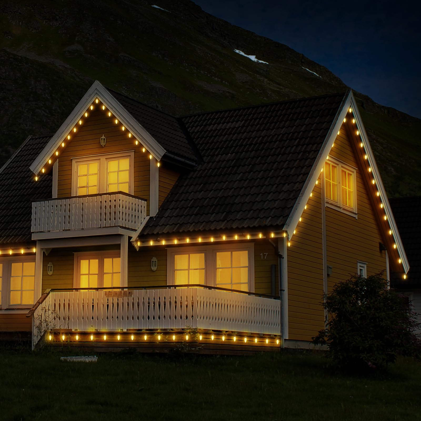 Neanete C9 Christmas Light Bulbs Warm White 2100K LED 1W