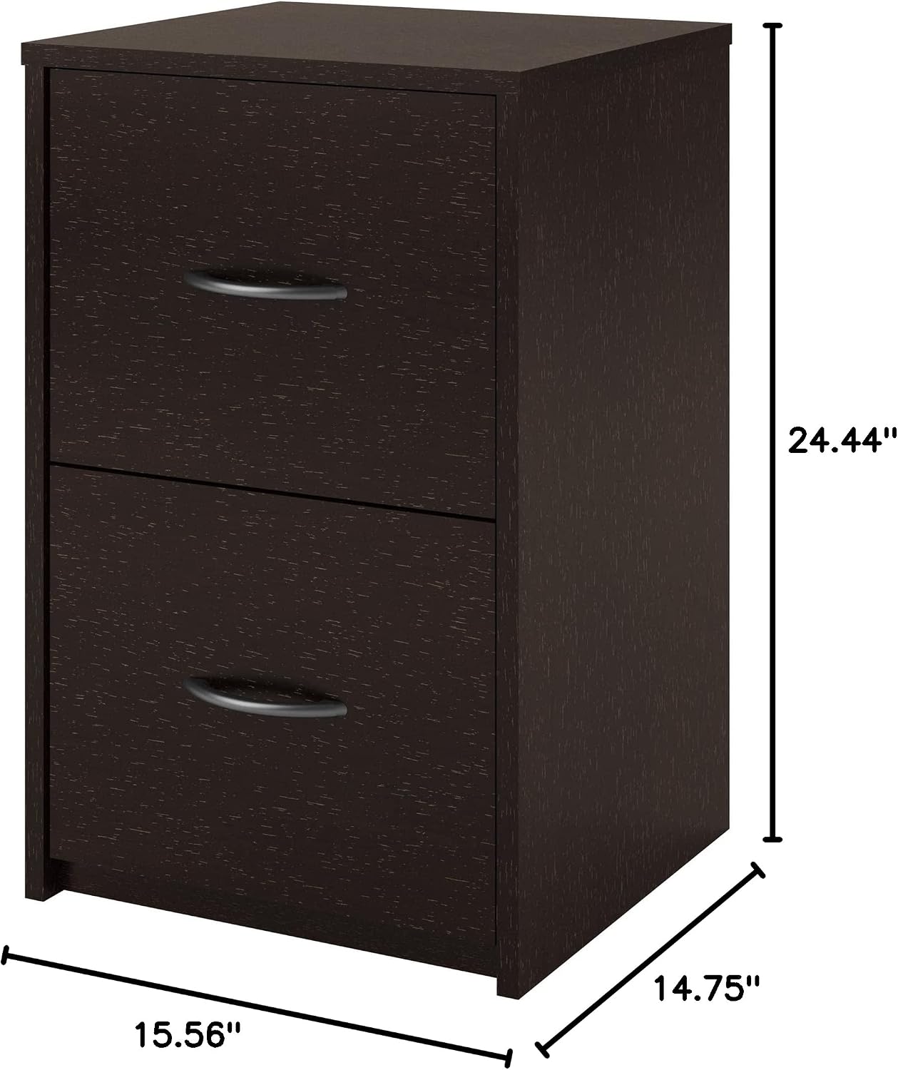 Ameriwood Home Core 2 Drawer File Cabinet, Espresso