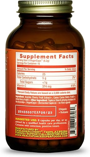 Miniatura 2 de HEALTHFORCE SUPERFOODS Vitamina C verdaderamente natural, suplemento de apoyo inmunológico con bayas de Camu Camu, suplemento de vitamina C para la