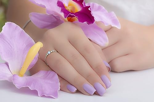 Miniatura 24 de Gold-Filled Anxiety Fidget Ring With Blue Opal - One Size Anxiety Relief Ring With Beads - Fidget Spinner in 14K Gold - Meditation Fidget Ring