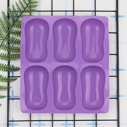 Miniatura 8 de 2 moldes ovalados de silicona para jabón, moldes clásicos ovalados para hacer dulces de gelatina de chocolate