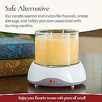 Vista 3 de Candle Warmers Etc., calentador de velas con apagado automático, blanco