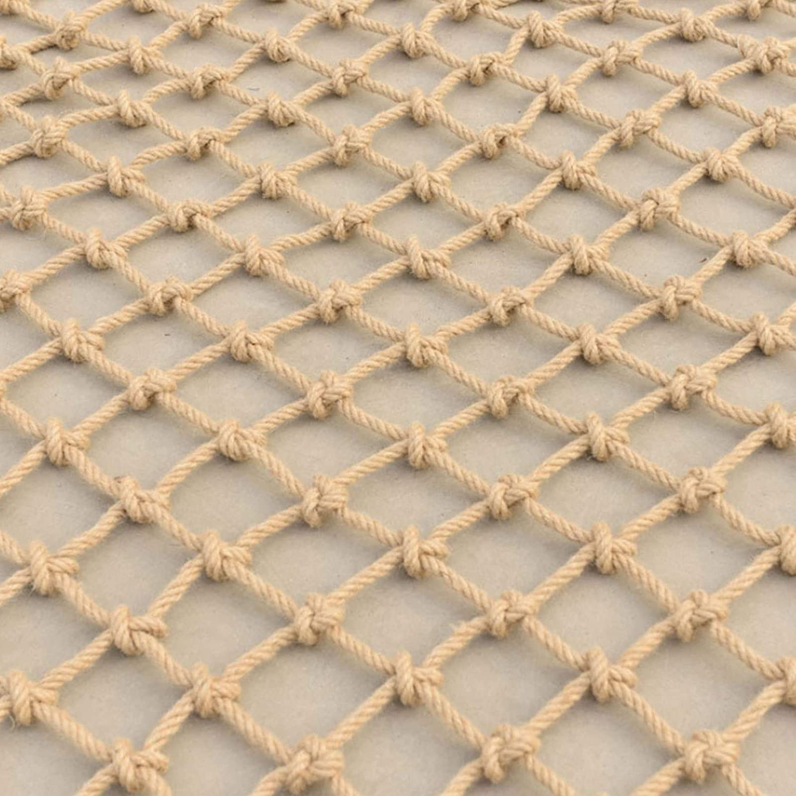 Robustes Hanf-Sicherheitsnetz, 3 mm dick, Anti-All-Mesh für den Außenbereich, Baum- und Pflanzenschutz, Schaukel-Sicherheitsnetz für Haus und Garten, 6 x 6 m