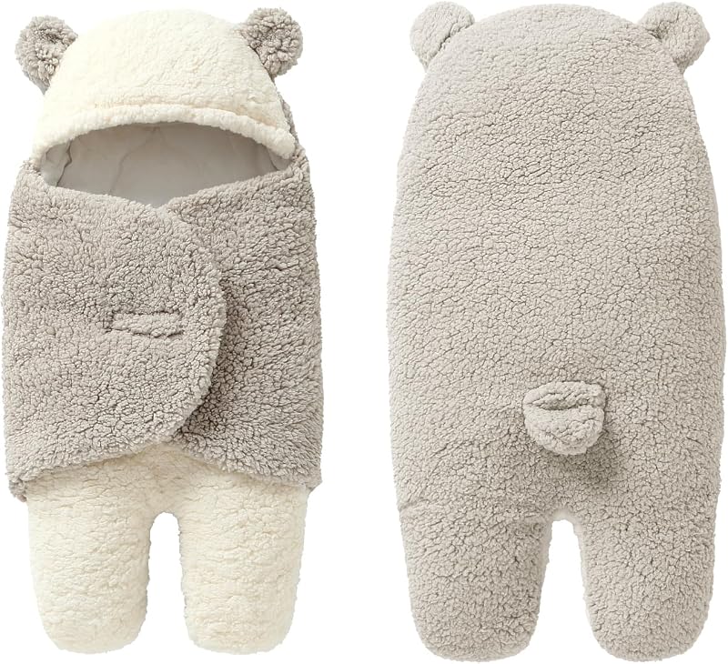 [MOONMN] ベビーおくるみ 赤ちゃんおくるみ 新生児おくるみ ベビー服 ベビー寝袋 出掛け 見た目は可愛い 冬 新生児着ぐるみ 抱っこ布団 足付き
