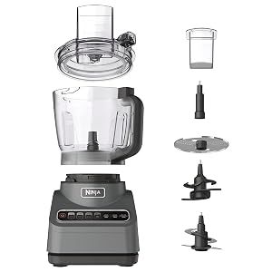 Ninja Food Processor Professional Plus 1000 Peak Watts 4 Functions for Chopping Slicing Purees Dough with 9-Cup Processor