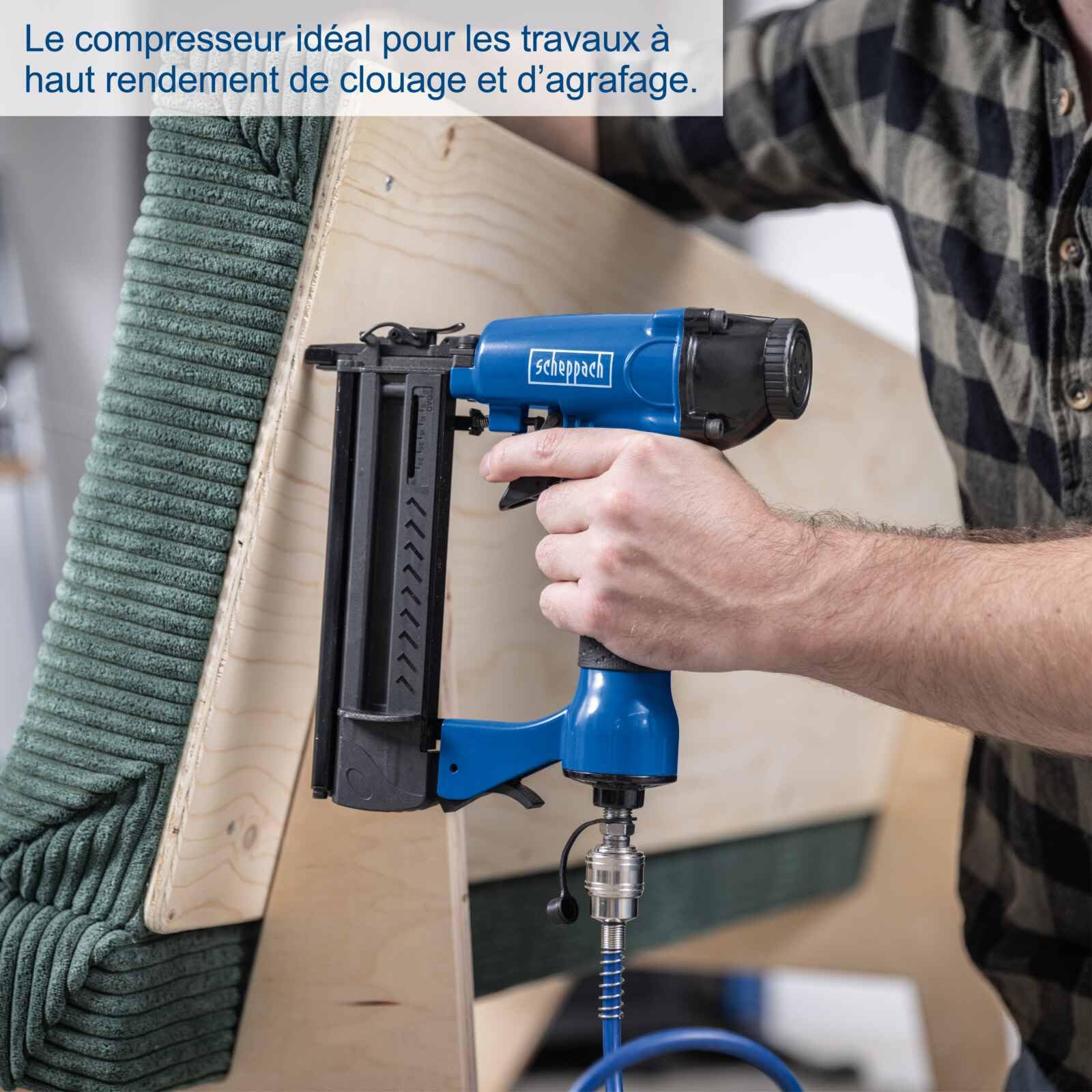 Scheppach Compresseur d’air HC26Si | Compresseur à air ultra silencieux | Cuve 24 L | 8 bars | 230 V | Capacité d’aspiration 162 L/min | Sans huile & Peu d'entretien
