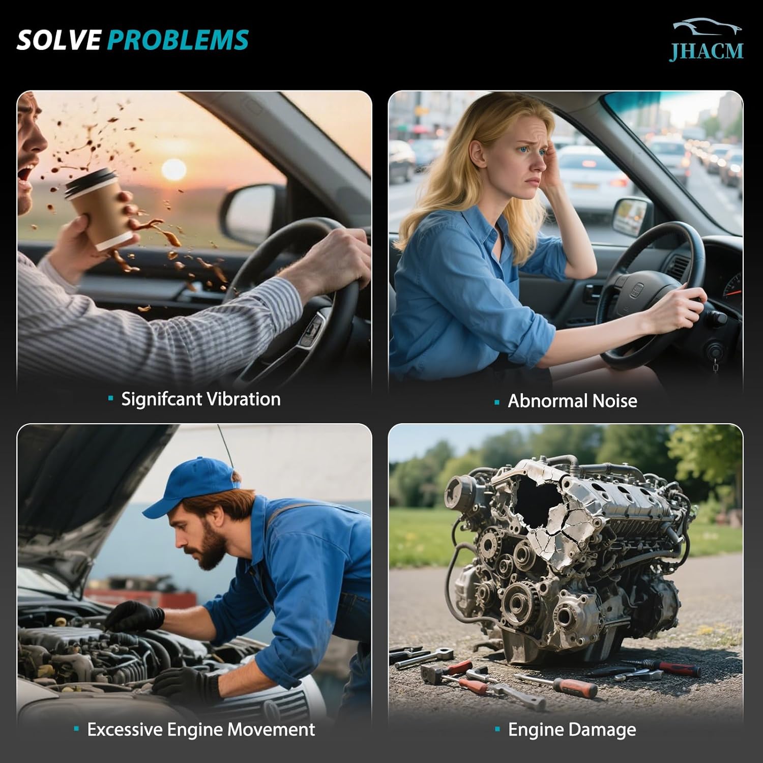 Engine Motor Mount Bracket 917-189, Fit for Toyota Highlander 2001-2009, Solara 1999-2008, Camry 1994-2006, Sienna 1998-2006, Avalon 1995-2004, Alloy Steel, White