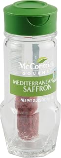 McCormick Gourmet Mediterranean Saffron Threads 0.035 oz - Premium Non-GMO Spice for Paella, Risotto, Tagines & Golden Flavor