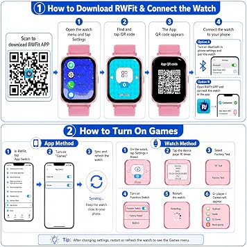 Kids Smart Watch 4-15 Ys, Standalone&APP Dual Use, Bluetooth Call, Kid Gift