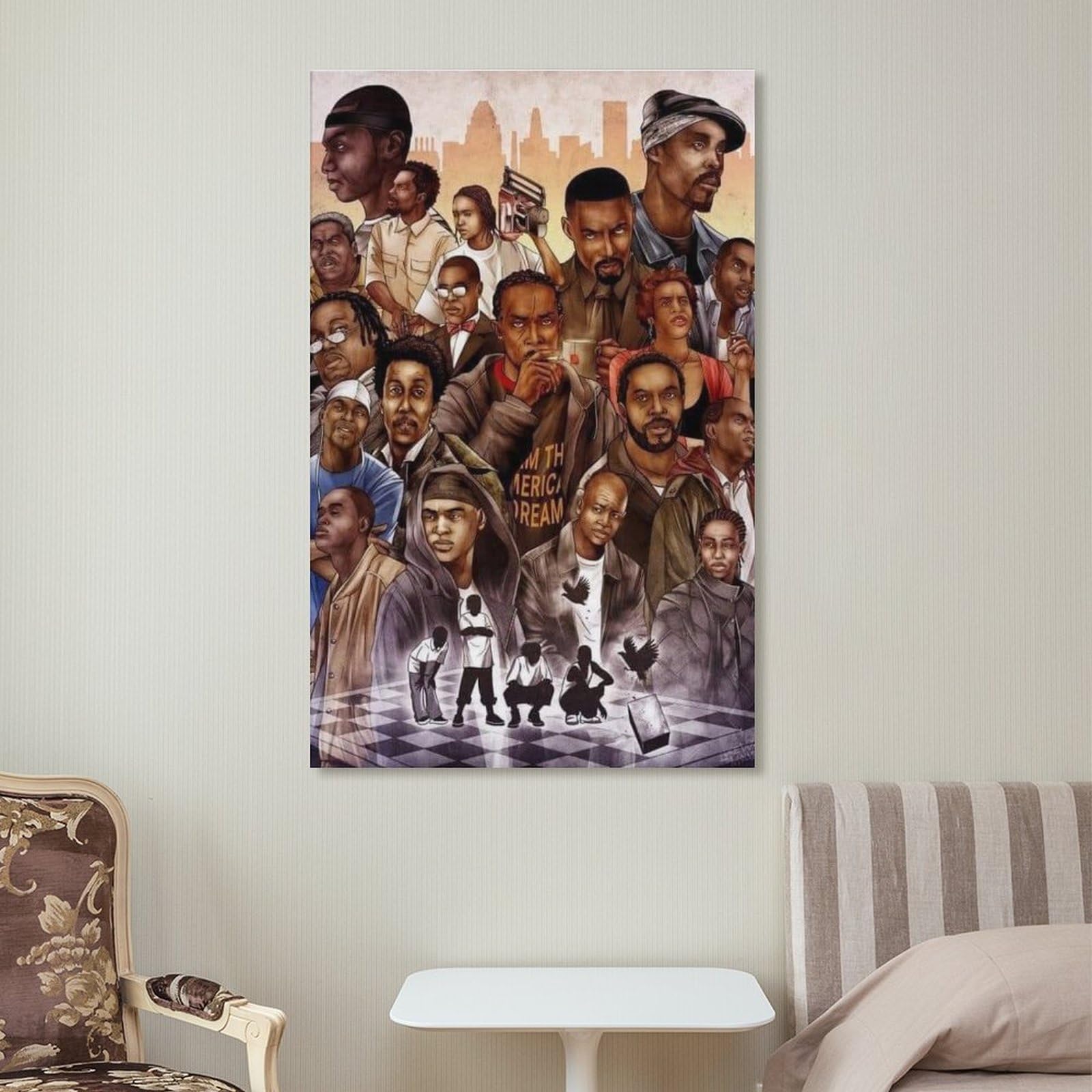 Poster con stampa artistica da parete, motivo: cantante rap, hip hop, tutte le stelle, decorazione per la casa, poster 40 x 60 cm