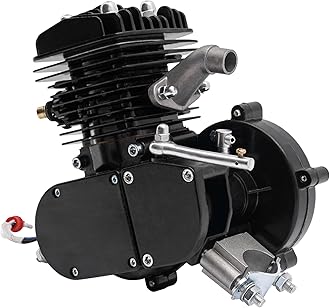 DCEHKR 80CC Bicycle Engine Kit, 2 Stroke Petrol Gas Motor Engine Kit, Bicycle Motor Kit with CDI Ignition System, 2 Stroke Cycle Petrol Gas Motor Engine Kit Fits Most 26" or 28" Bikes (Black)