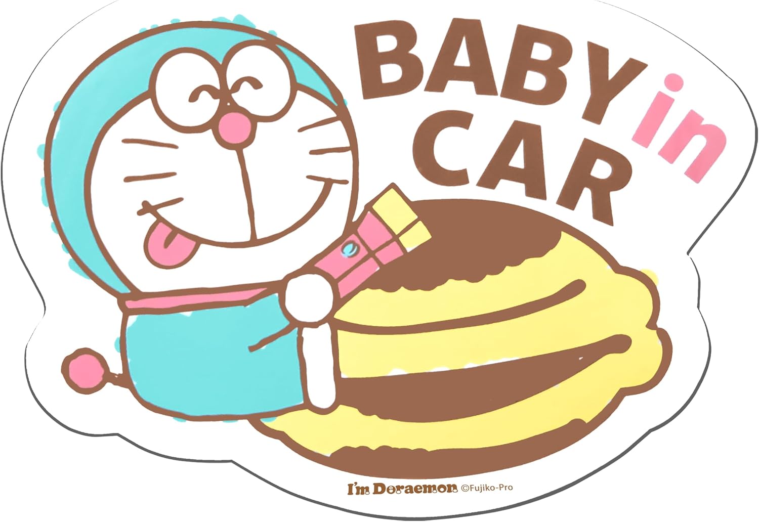 Basic Standard Snoopy Car Supplies Car Sticker Magnet Safety Sign Baby in THE CAR Big Visible Cute Snoopy Hug 18 x 11cm