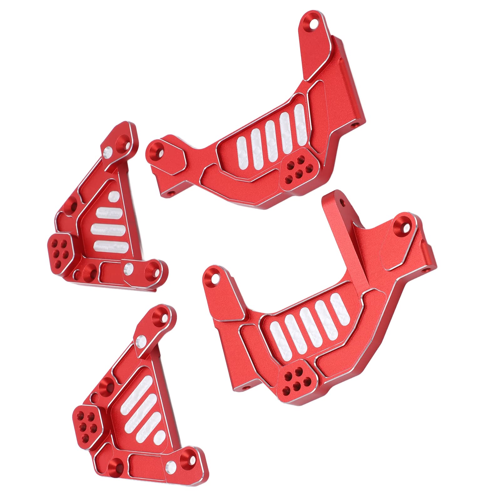RC Obręcze amortyzatorów Obróbka CNC Wymienne przednie tylne amortyzatory ze stopu aluminium dla Axial 1/6 SCX6 (Red)