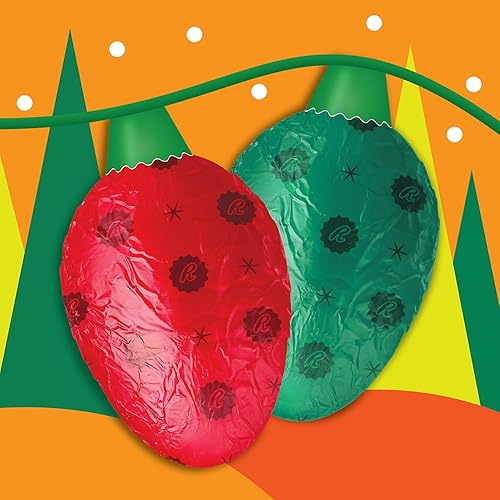 Miniatura 3 de Luces navideñas de chocolate con mantequilla de maní, dulces ricos y cremosos, rellenos de calcetines navideños, 4 piezas por caja (paquete de 2)