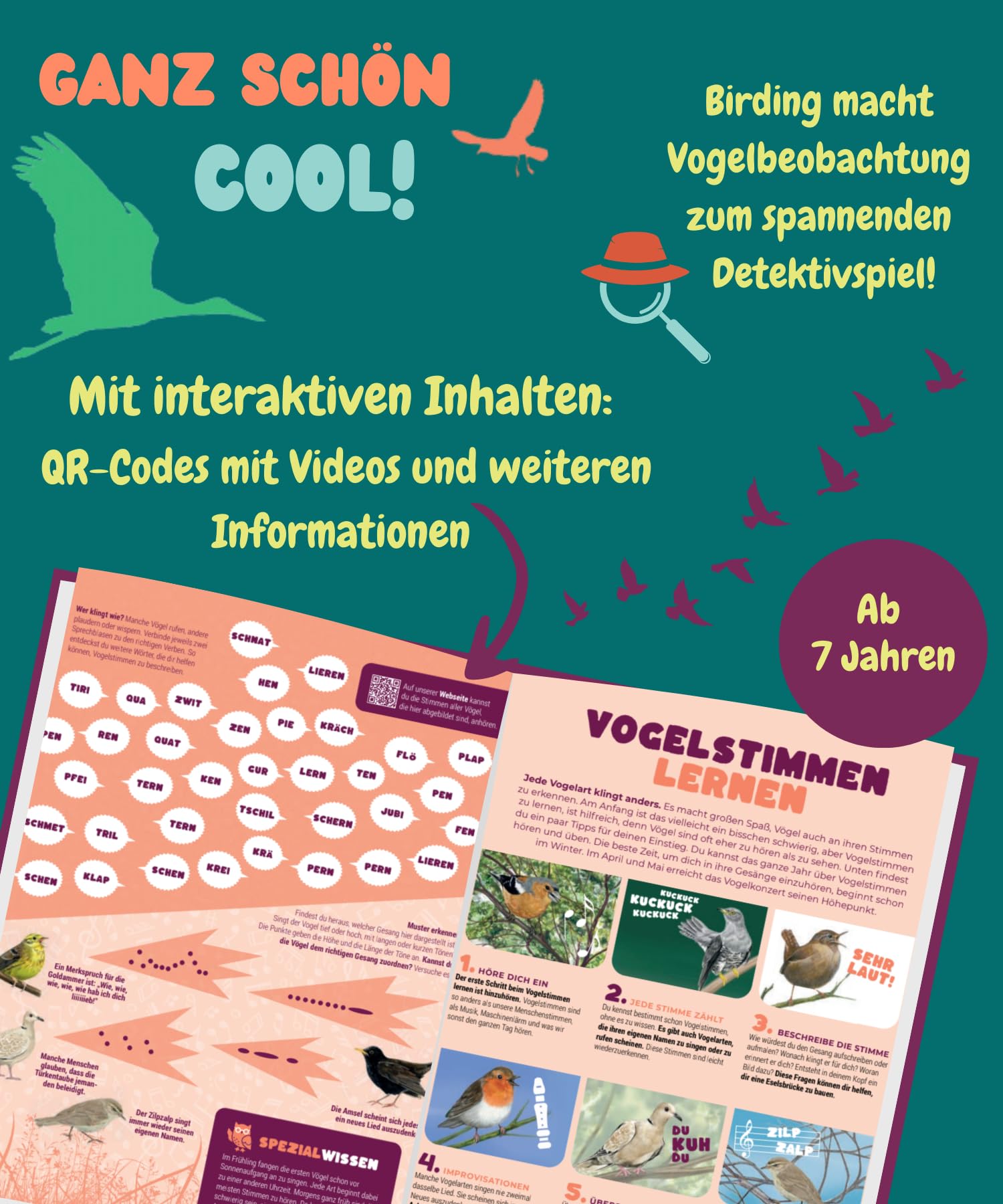 Birding - Entdecke die Wunderwelt der Vögel.: Das Mitmachbuch zur Vogelkunde. Mit Rätseln, Naturabenteuer und Tipps zur Vogelbestimmung. Wunderschön illustriertes Kinderbuch ab 7 Jahren