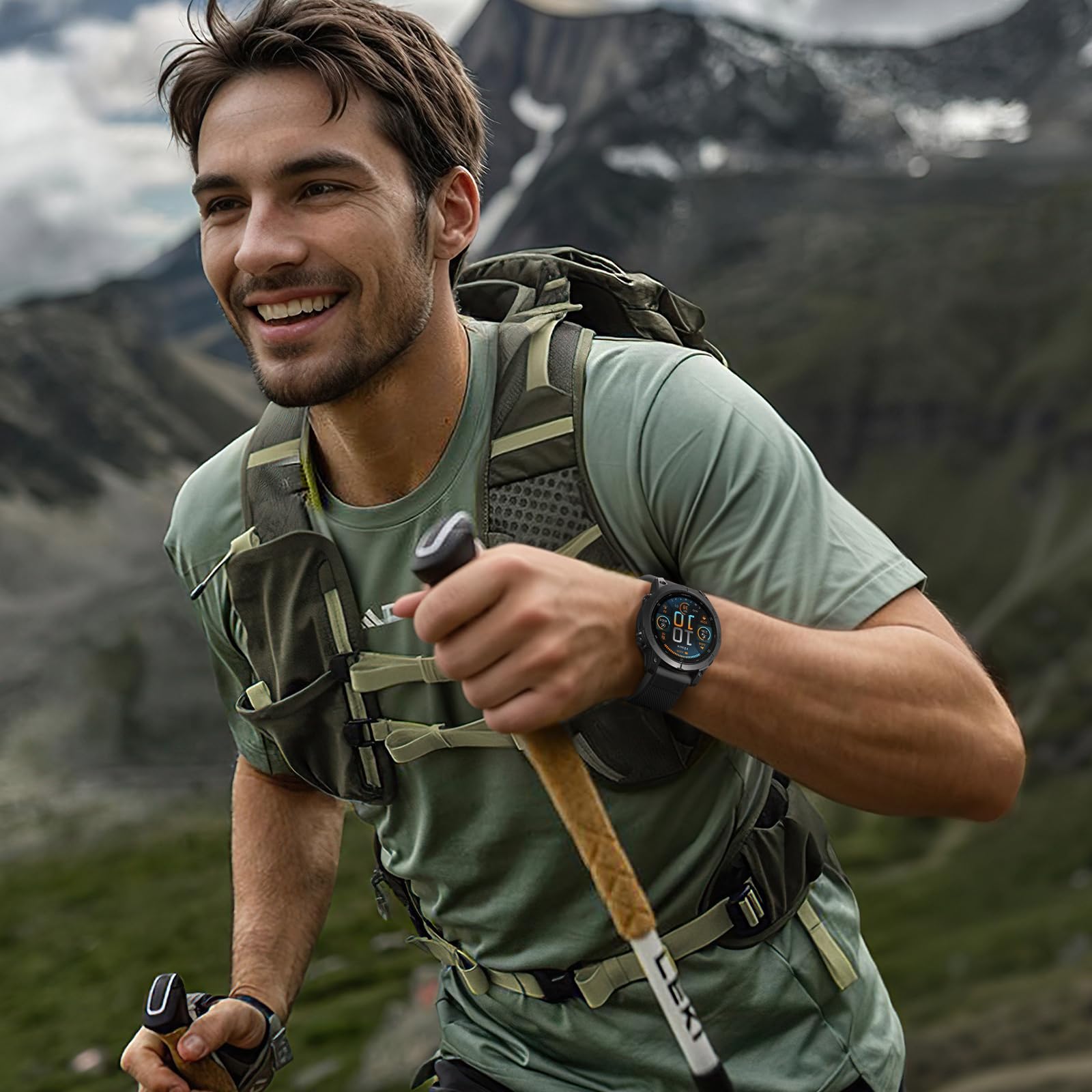 Laffav Pasek kompatybilny z Garmin Fenix 6X Pro – QuickFit 26 mm pasek do zegarka Fenix 6X, Fenix 7X Pro Fenix 7X Fenix 8, sportowy, silikonowy pasek zapasowy do Fenix 5X 3 Epix Pro Gen 2 51 mm