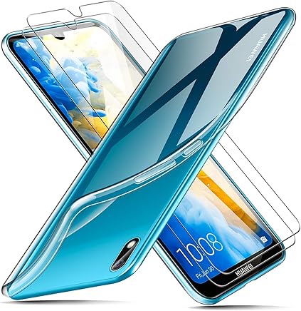 ivencase Funda + 2 X Protector de Pantalla para Huawei Y5 2019, Transparente TPU Silicona Carcasa, Anti-Choques/Ara?azos Flexible Case Cover para Huawei Y5 2019 ivencase Funda + 2 X Protector de Pantalla para Huawei Y5 2019, Transparente TPU Silicona Carcasa, Anti-Choques/Ara?azos Flexible Case Cover para Huawei Y5 2019