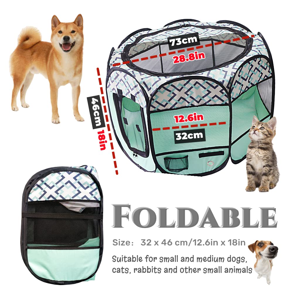 Box Pieghevole Per Animali Domestici - 74x74x43 Cm | Grigio, Impermeabile E Portatile - Foto 2