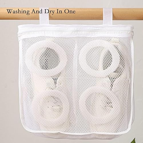 Miniatura 6 de 2 bolsas de lavado de zapatos de malla para lavandería, bolsas de malla para zapatos de gimnasio, zapatillas y otros zapatos seguros para lavadoras