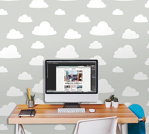 Miniatura 6 de NuWallpaper NU1931 Clouds - Papel tapiz para despegar y pegar, color gris