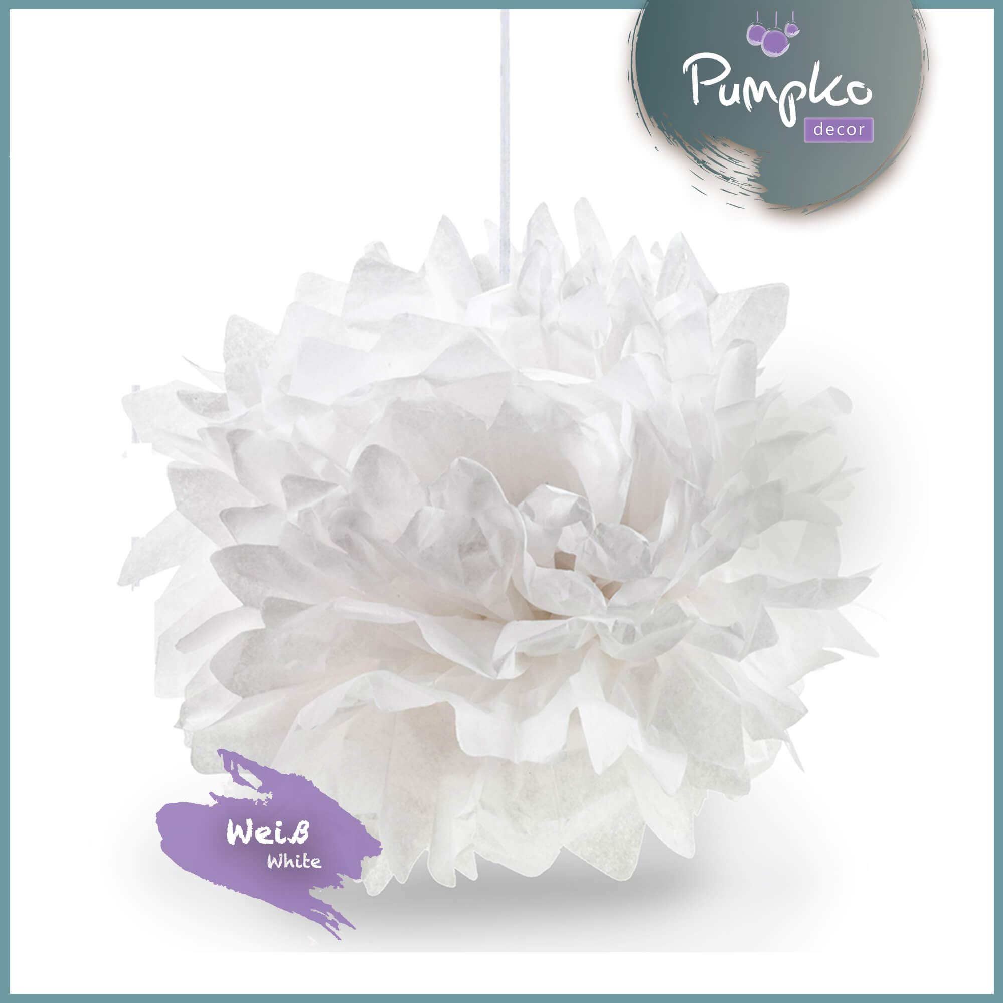 Lot De 10 Pompons En Papier De Soie - Décoration De Fête - Intérieur Ou