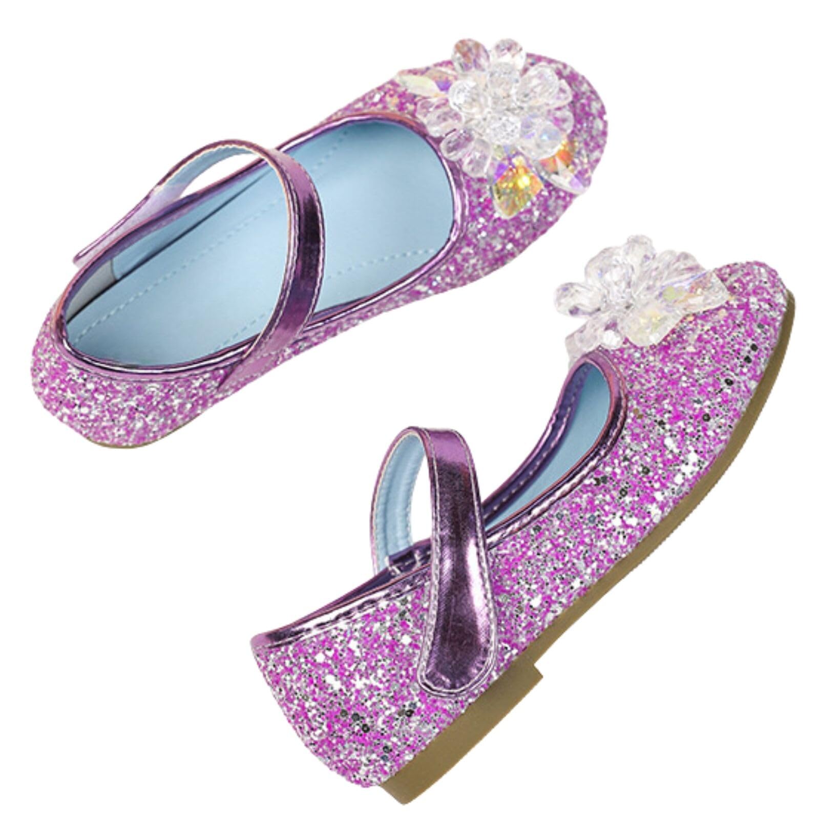 Zapatos de Princesa Elsa para niñas, Bailarinas Disfraces Infantiles para Fiestas, espectáculos y Boda