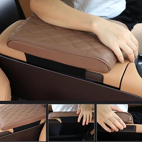 Miniatura 6 de Funda universal para reposabrazos central de automóvil, funda universal impermeable de piel sintética para reforzar los reposabrazos del automóvil,