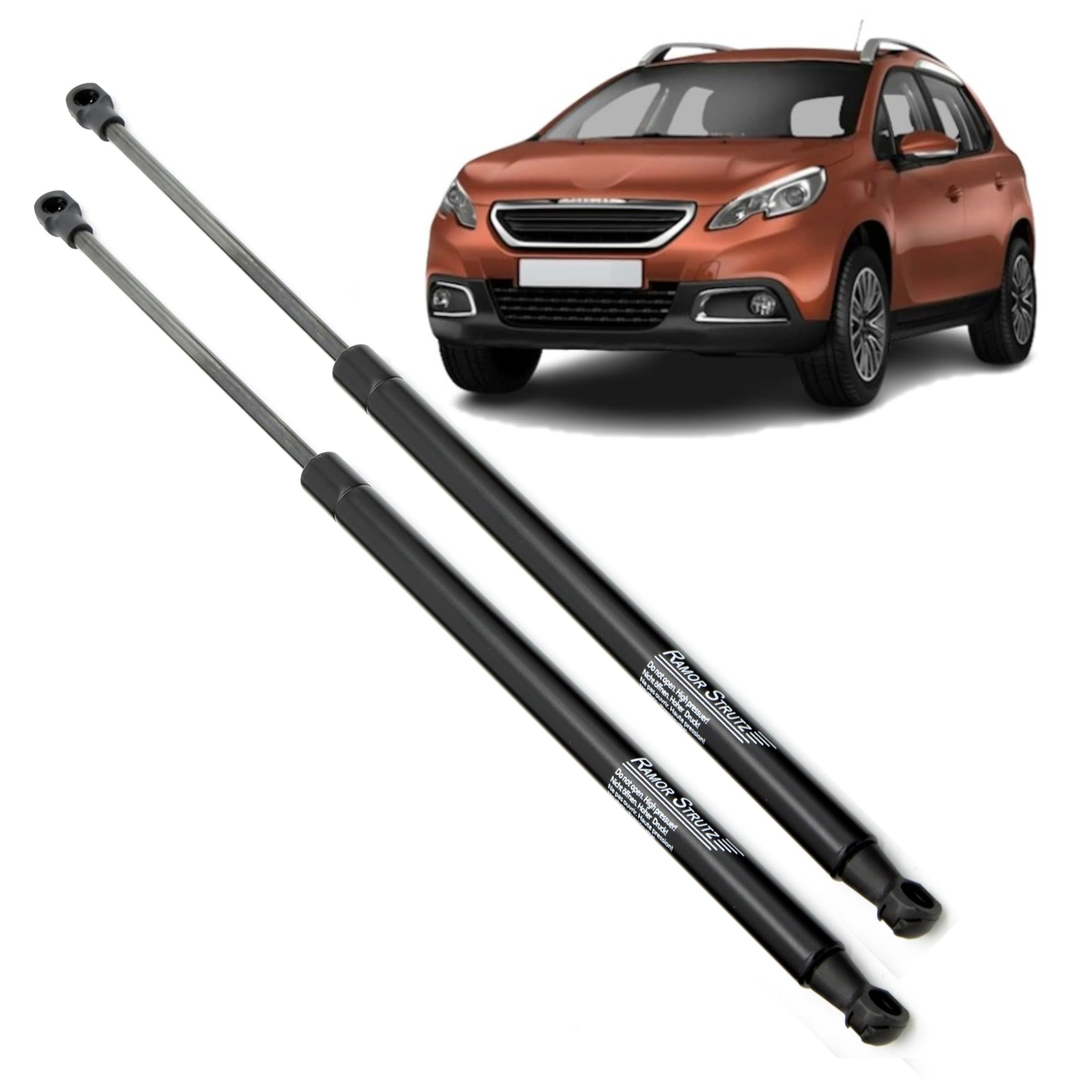 2x Molle a Gas Compatibile con Peugeot 2008 Mk2 2013-2019. Ammortizzatore Pistoncini Cofano Posteriore Sostituzione per 9678317180 e altri.