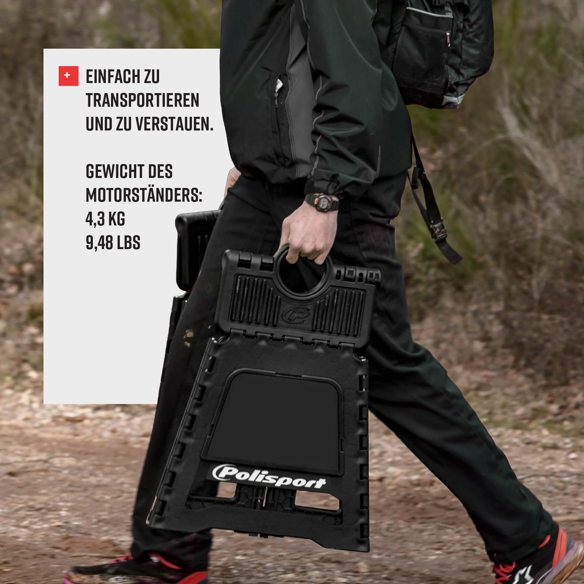Polisport Ständer faltbar schwarz 8981500007