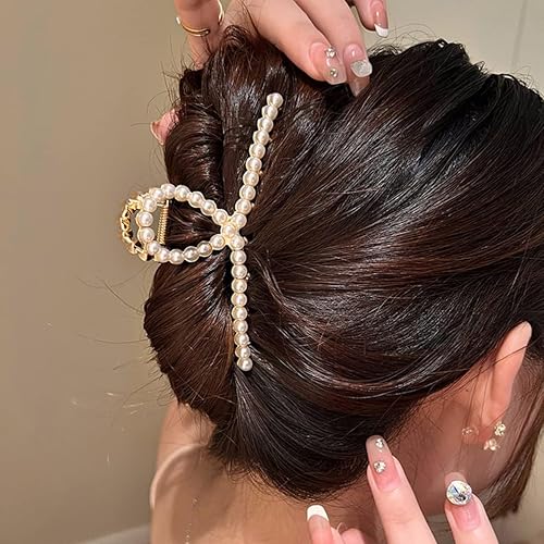 Miniatura 10 de Pinzas de metal con diamantes de imitación para el cabello, pinzas antideslizantes para el cabello, accesorios para mujeres y damas (paquete de 2)