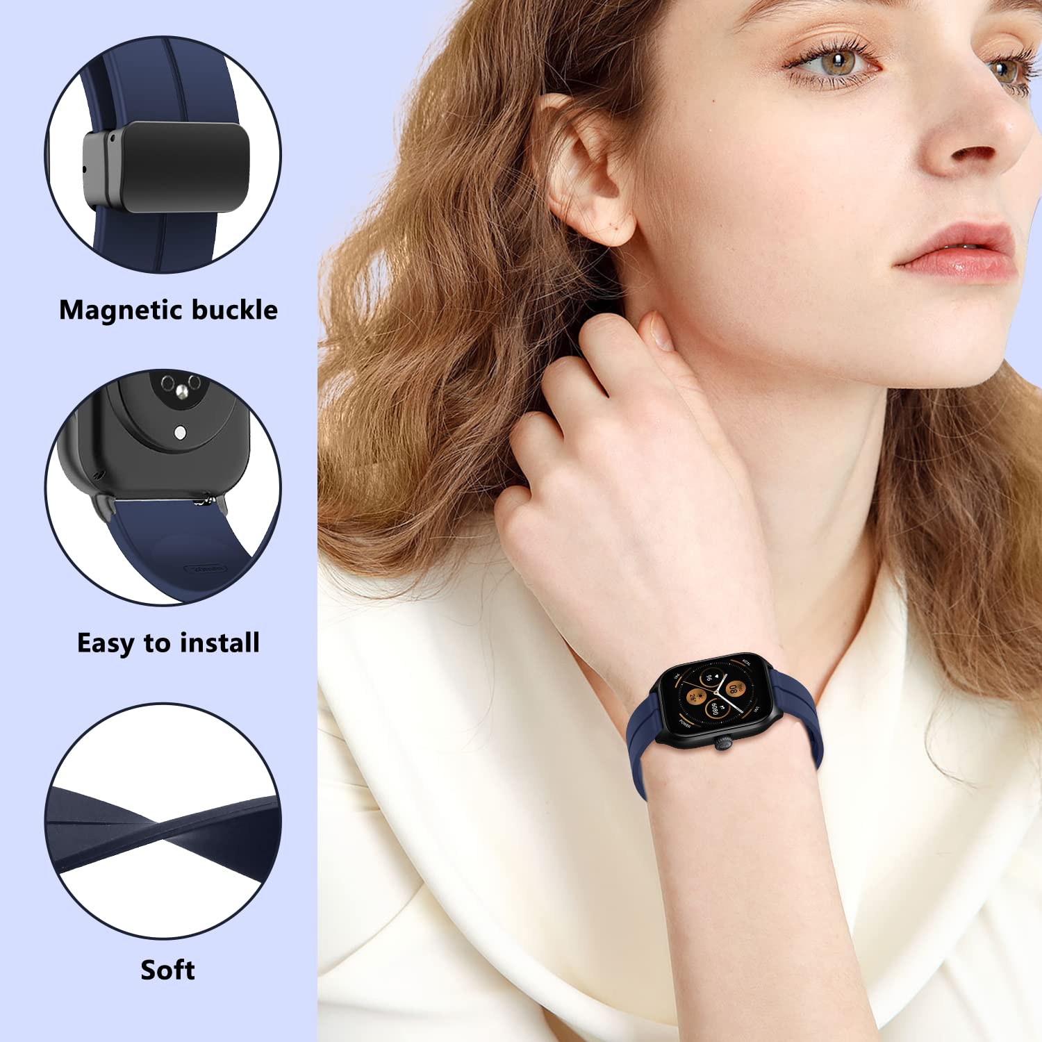 Ersatzarmband Für Amazfit Active/GTS/GTR/Bip – Elastisches Nylon-Armband 20 Mm (Regenbogen)