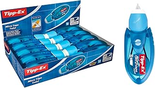 BIC Tipp-Ex Cinta Correctora Blanca de Bolígrafos, Óptimo para Material Escolar, Micro