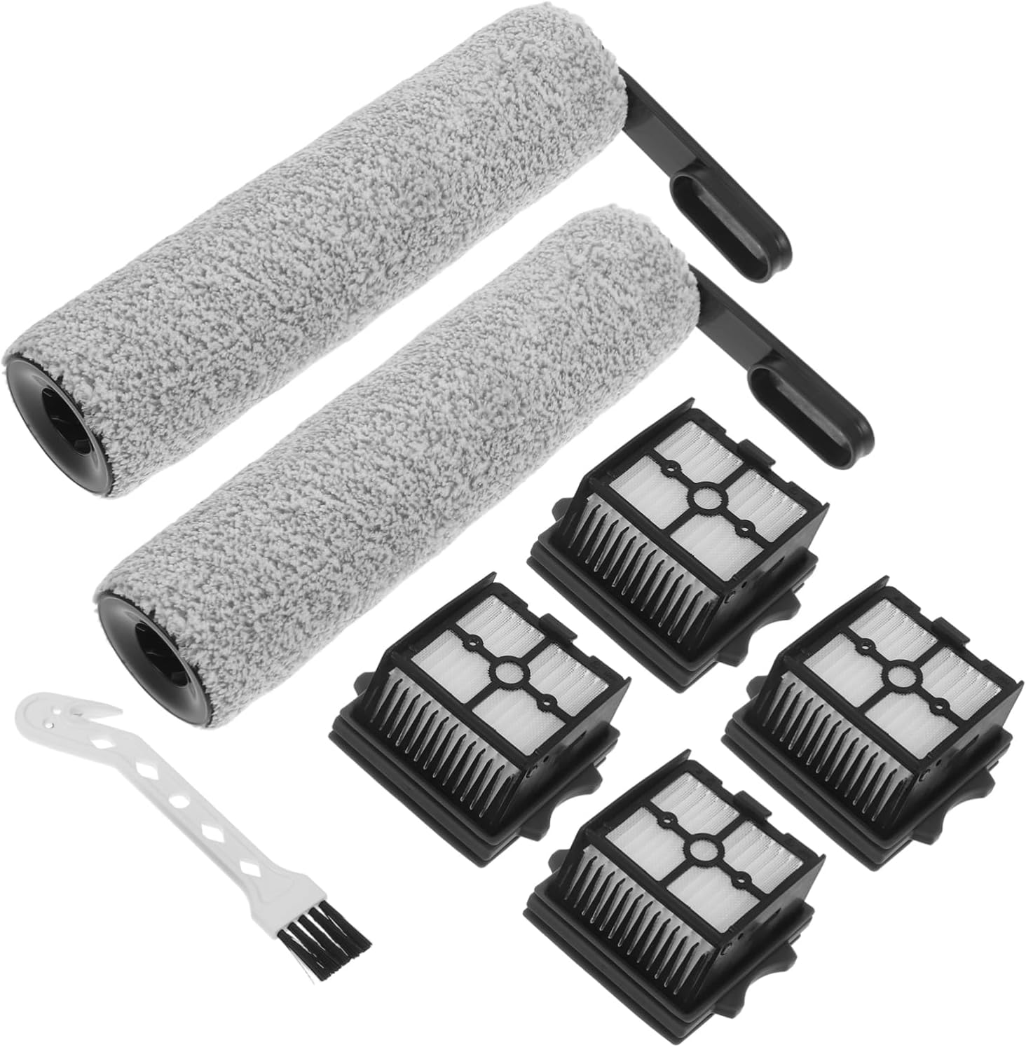PRETYZOOM 1set Floor Scrubber Replacement Filter Compatible Accessories for Efficient Cleaning of Floor Scrubber Models Includes Slim Rollers and Filters