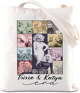 RPDR TV Show Merchandise Inspired Tote Bag Drag Race Gift Trixie & Katya Quote Canvas Bag Drag Queen LGBTQ Pride Gift (T&KEraToteS)