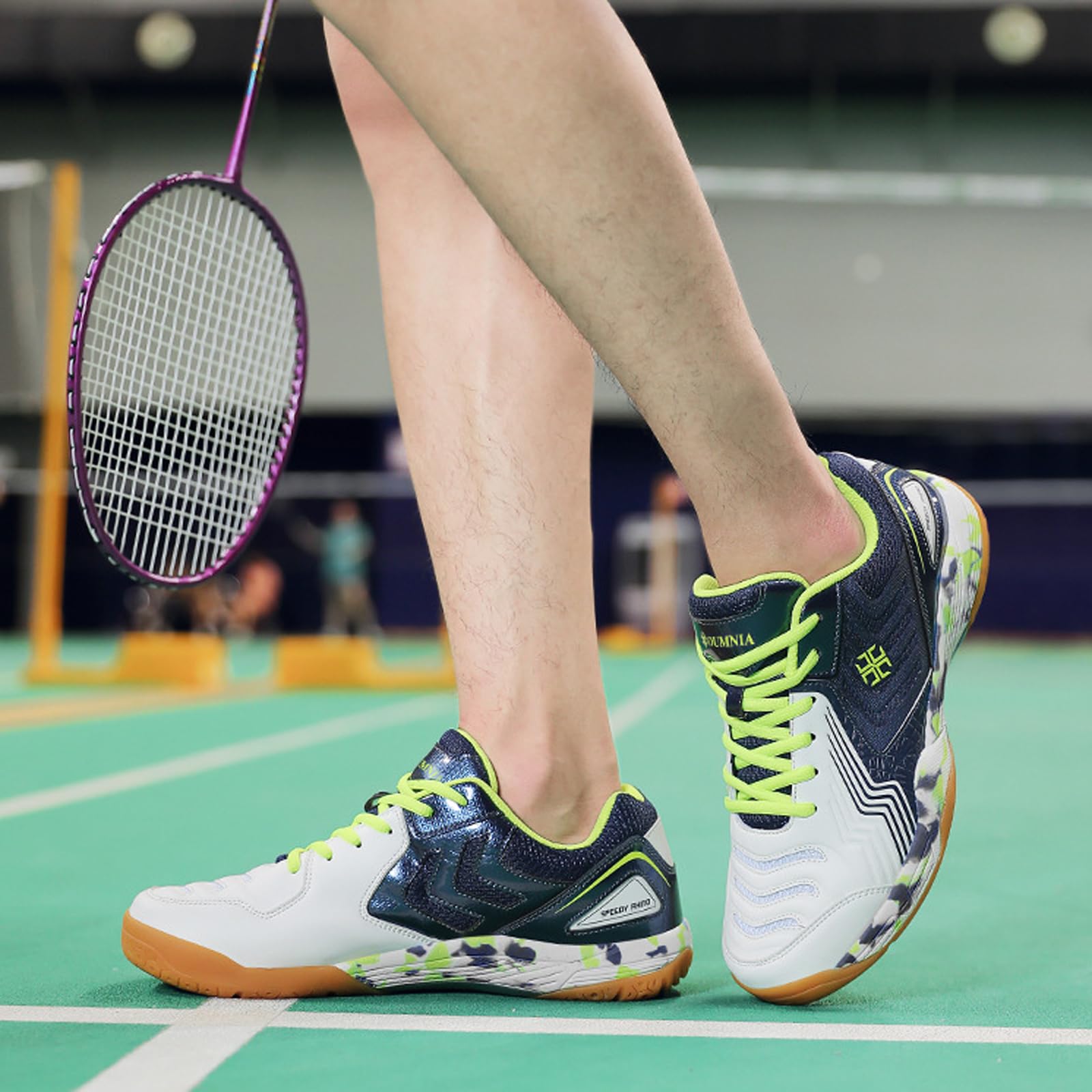 Chaussure de Badminton,Chaussures Tennis Table D'IntéRieur,Chaussure Badminton Homme,Chaussure de Squash,légères et Respirantes,pour Badminton,Tennis De Table,Squash