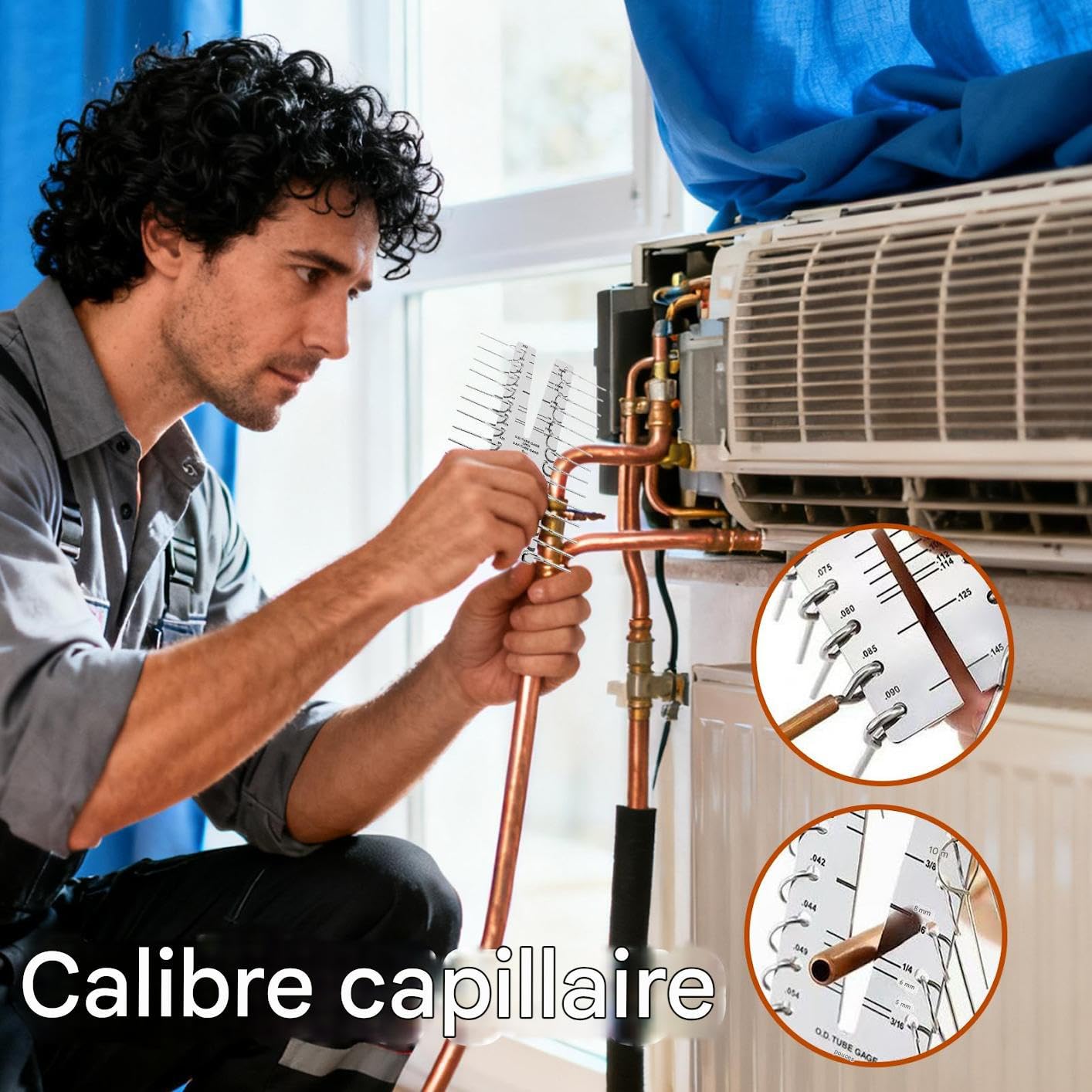 Jauge À Tube Capillaire - Raccords Métriques Antidérapants,Jauge Capillaire Pour Tuyaux Double Marquée | Pour Contrôle Hydraulique Pneumatique, Machines Industrielles, Techniciens