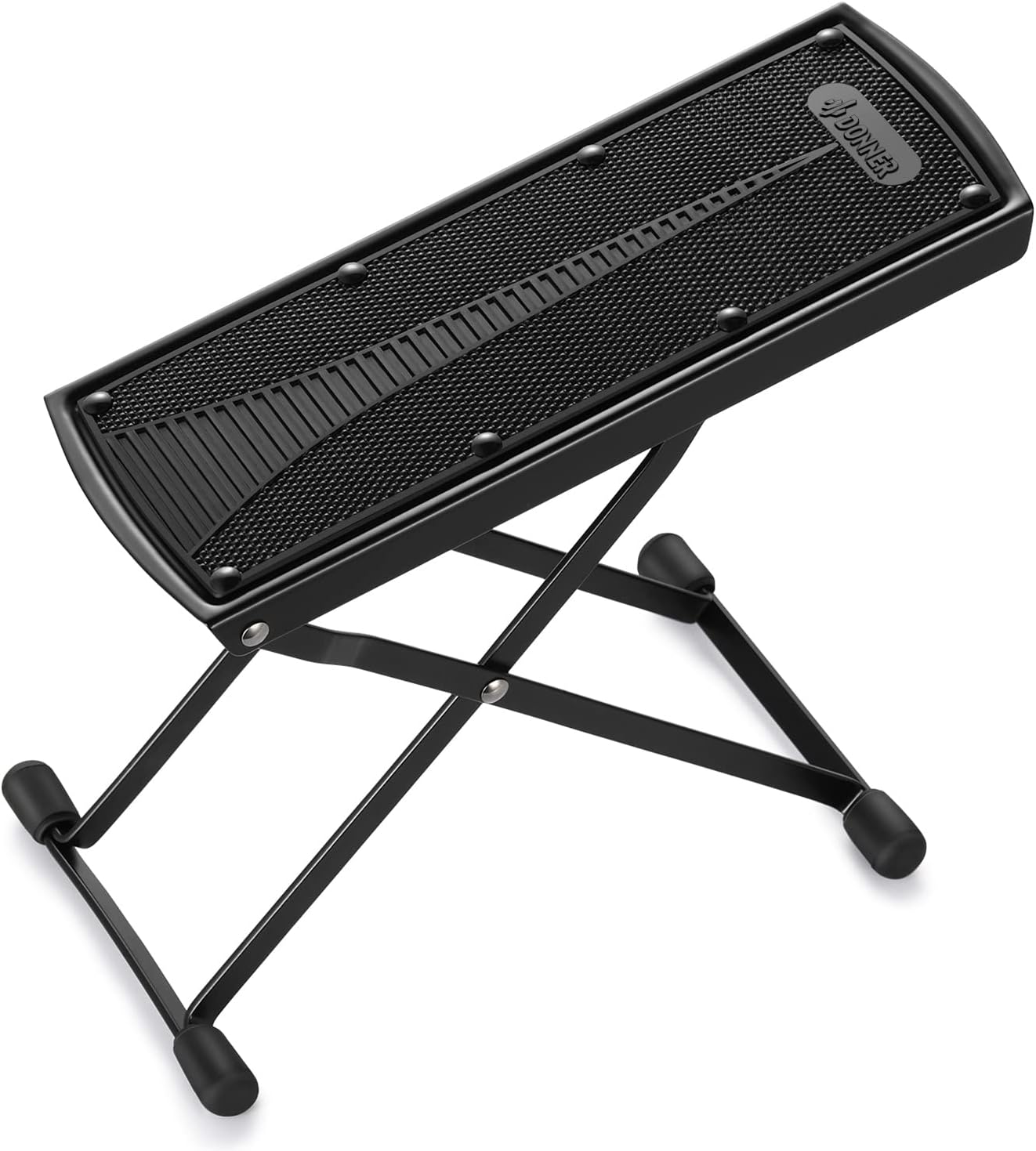 Donner Guitar Foot Stool Adjustable Guitar Leg Rest Step Footstool Black for Classical Guitar Player
