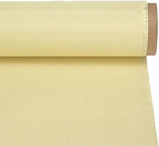 Fabric, Kevlar Fabric, 1mx1m Folded 1000D Kevlar Sheet 200G Aramid Plain Weave Cut Resistant High Strength Yellow Cloth