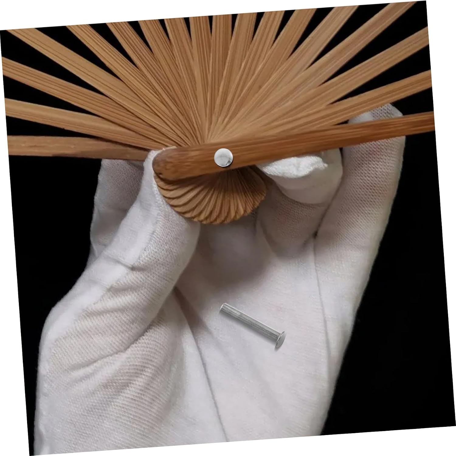 VOSAREA 10Sets Folding Hand Fan Shaft Rivet Repair Kit Fasteners for DIY and Cloth Fans Accessories for Reliable Crafting and Repair