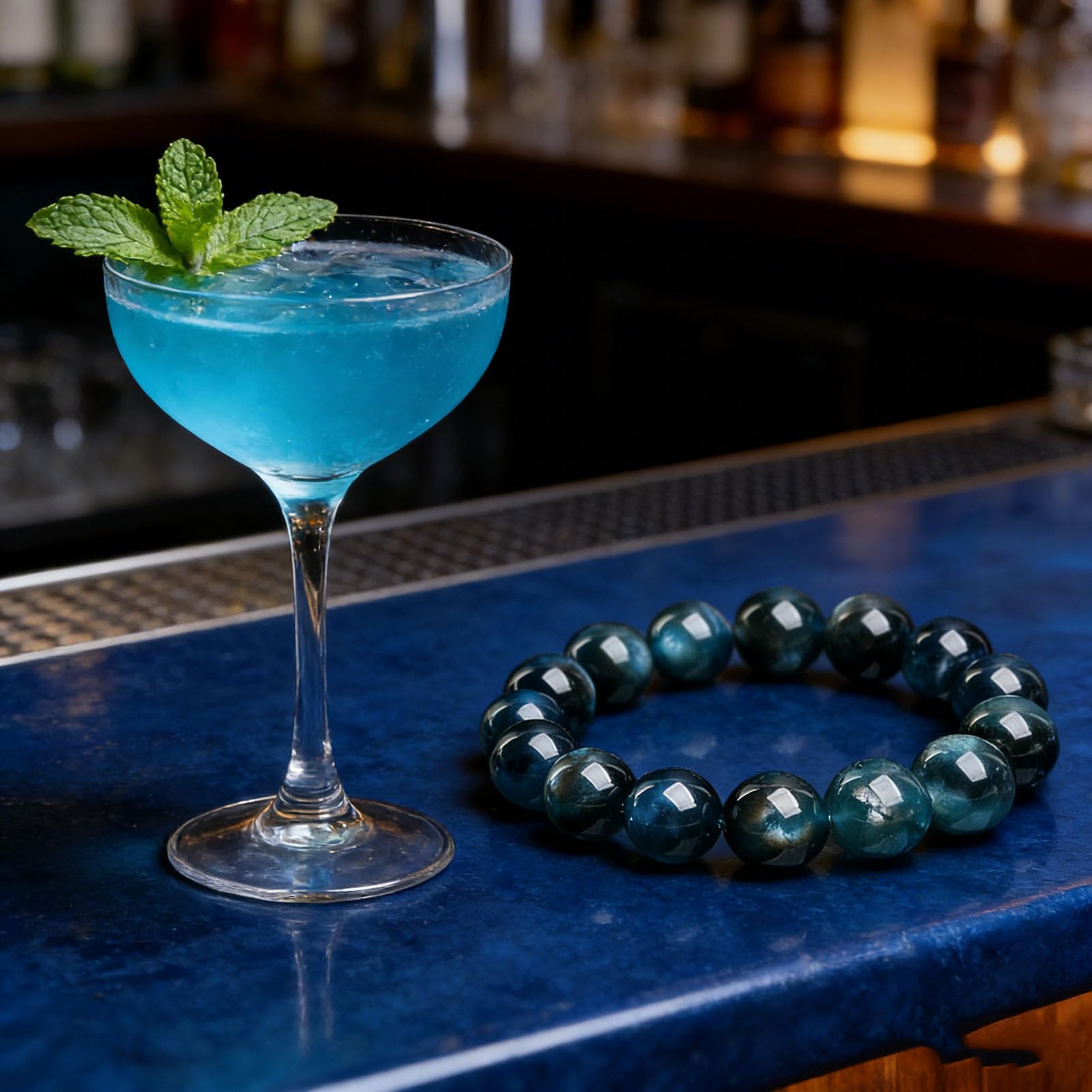 Pulsera de Cristal elástica Ajustable, Cuentas Hechas a Mano, Piedras Preciosas Naturales, Pulseras de Cristales, Aguamarina Natural, Azul, Piedra Preciosa auténtica, Pulsera,9MM