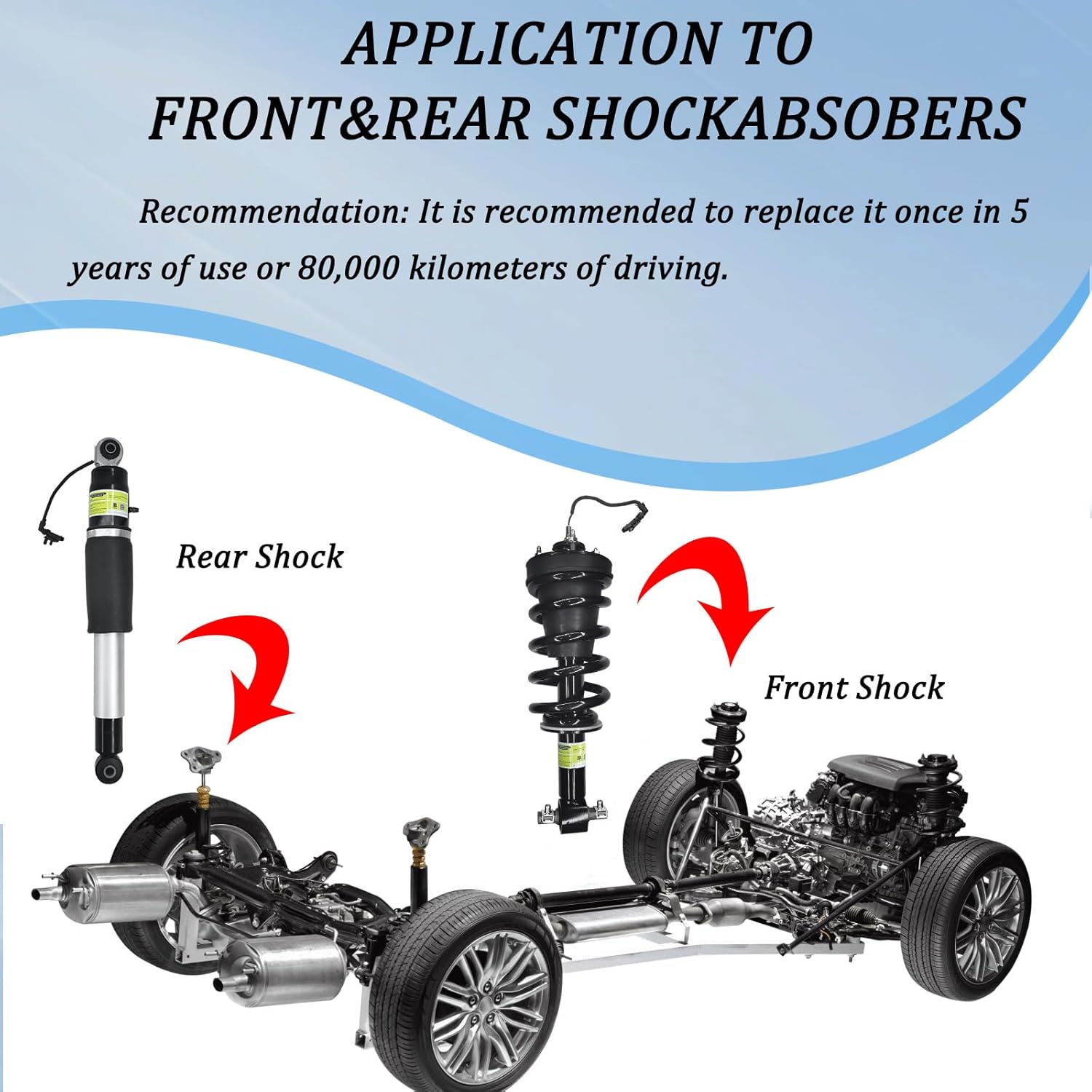 Front & Rear Struts and Shocks Absorber Complete Assembly 84176631 84176675 4PCS Magnetic Ride Control Suspension Compatible with 2015-2020 Cadillac Escalade Chevy Tahoe Suburban GMC Yukon XL