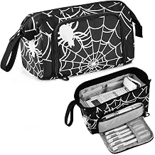 Goth Spider Web Black Large Cute Pencil Case Pouch School Supplies for Girls Boys, Pen Case Zipper Pencil Pouches for Kids Office Adults