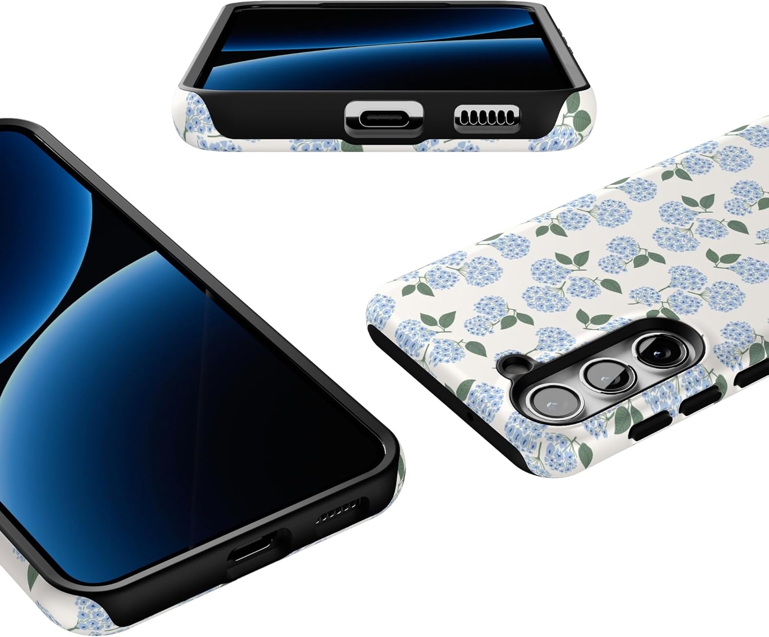 Casely Galaxy S23 Case | Nantucket Cottage | Blue Hydrangea | Essential Slim Dual-Layer Protective Design