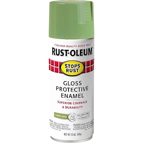 Rust-Oleum 365146 Stops Rust Spray Paint in Gloss Laurel Green