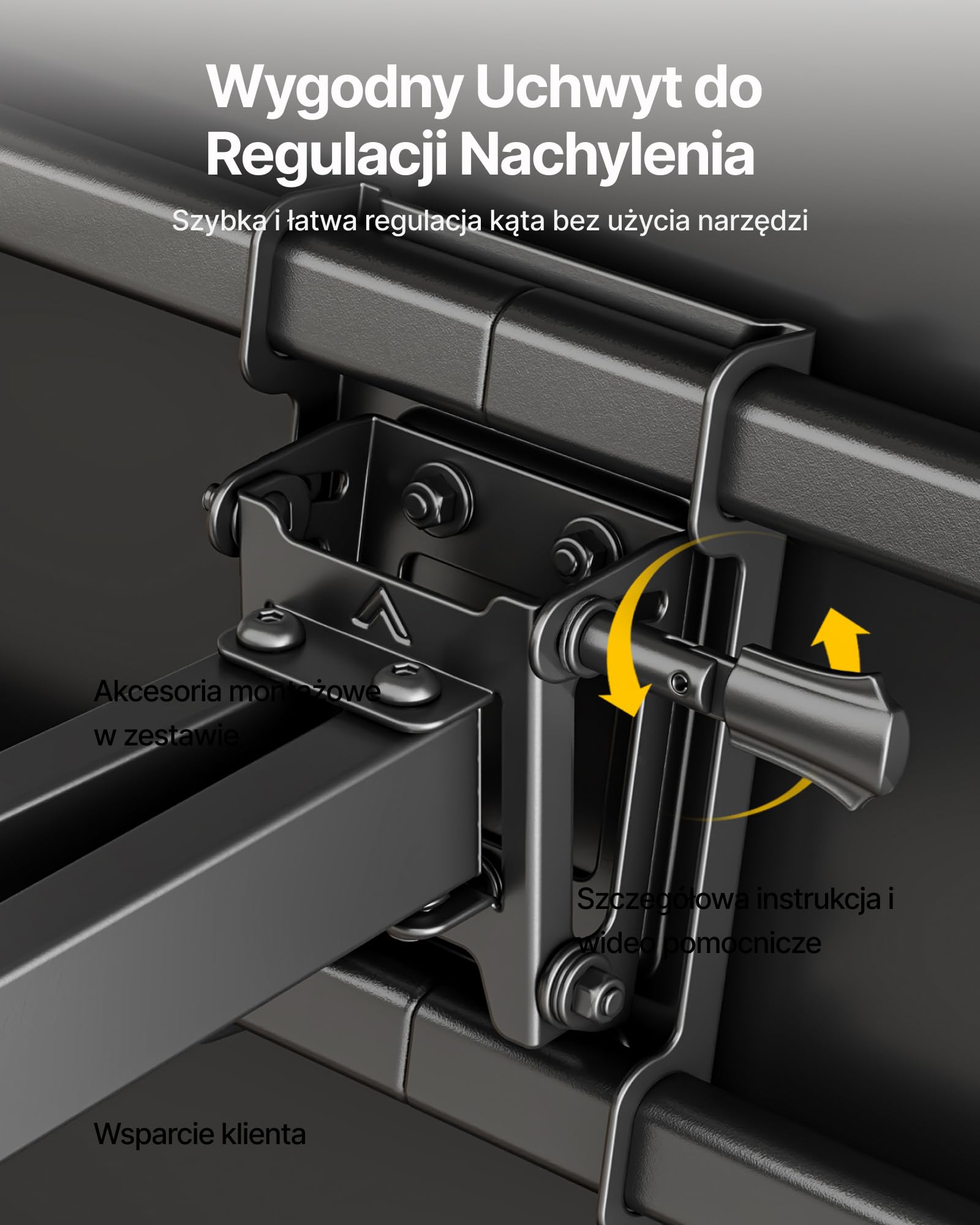 monTEK Uchwyt ścienny do telewizorów 50–100cali do 75 kg,maks.VESA900x600mm | 2026 New,Full Motion,Heavy Duty,Extended 638mm Dual Arm,Tool-Free Tilt & Swivel,Easy Assembly,Tools included